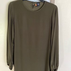 The frock NYC olive green silk dress size XS